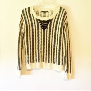 Rock & Republic Crop Sweater Stripes Small